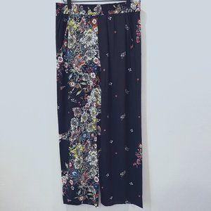 Eye of the Needle Floral Wide Leg Pants Size M